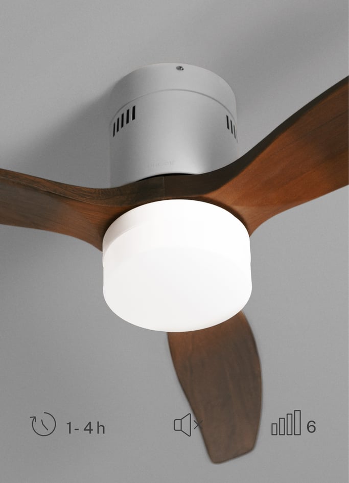 WIND CALM NATURAL WOOD - Leiser Deckenventilator 40W 100% Holz , Galeriebild 5