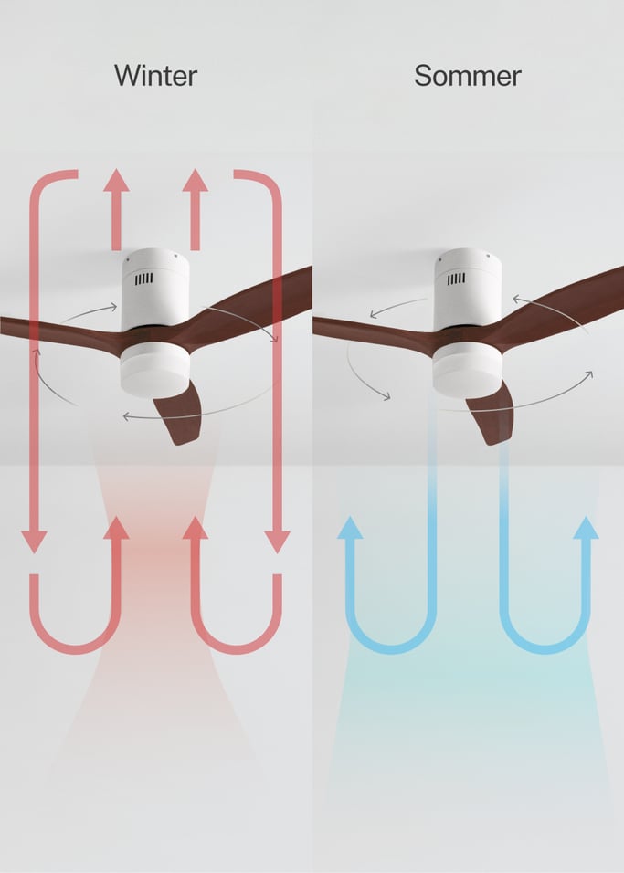 WIND CALM NATURAL WOOD - Leiser Deckenventilator 40W 100% Holz , Galeriebild 3