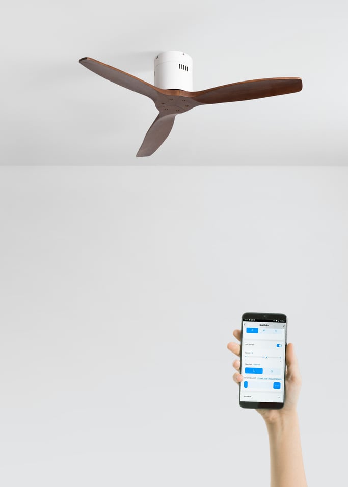 WIND CALM NATURAL WOOD - Leiser Deckenventilator 40W 100% Holz , Galeriebild 2