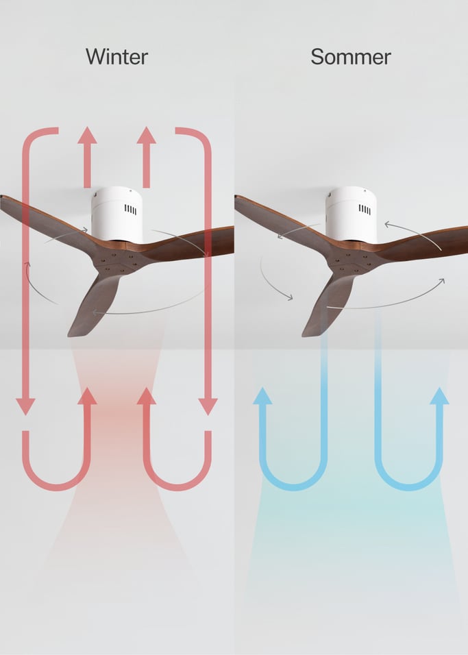 WIND CALM NATURAL WOOD - Leiser Deckenventilator 40W 100% Holz , Galeriebild 3