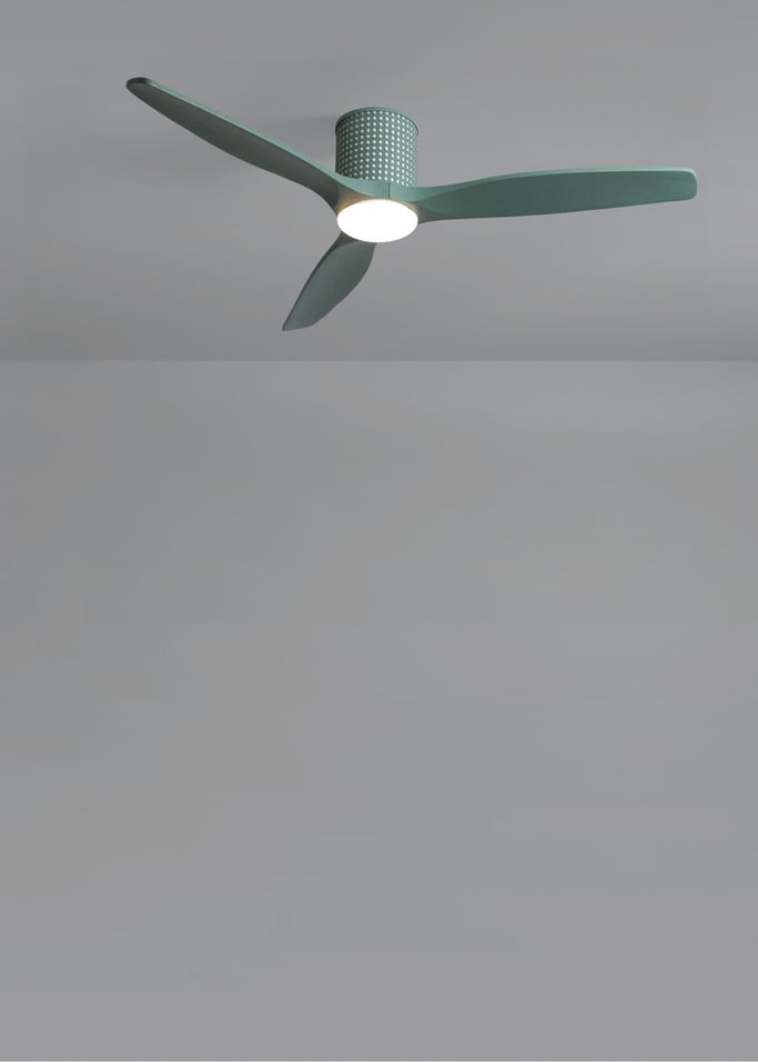 WIND CALM CUSTOM RATTAN - Deckenventilator 40W leise Ø132 cm mit LED-Licht in Körper und Lampe, Galeriebild 5