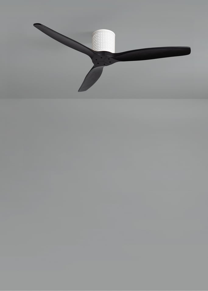 WIND CALM CUSTOM RATTAN - Deckenventilator 40W leise Ø132 cm mit LED-Licht in Körper und Lampe, Galeriebild 4