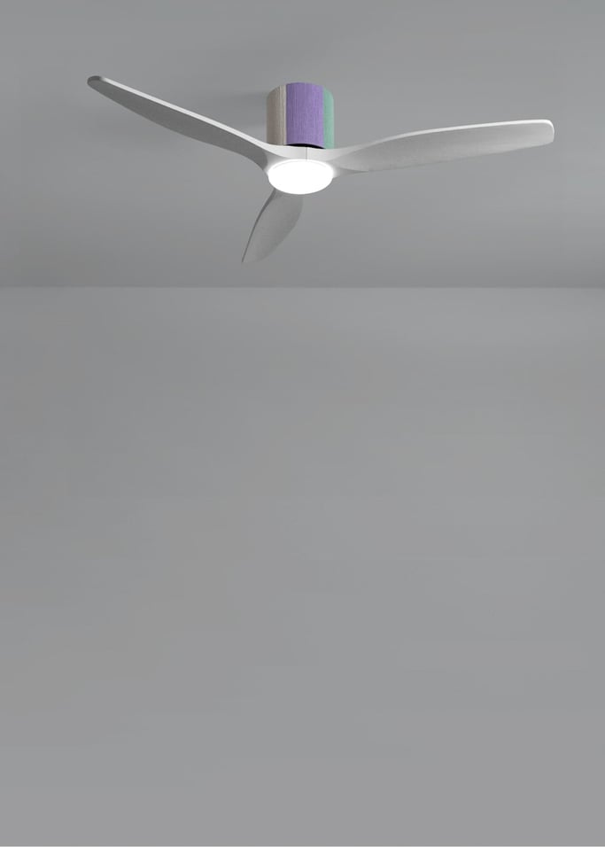 WIND CALM CUSTOM WOVEN - Leiser Deckenventilator 40W Ø132 cm aus 100 % Holz mit LED-Licht, Galeriebild 3