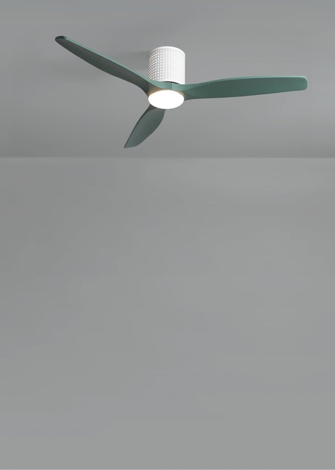 WIND CALM CUSTOM RATTAN - Deckenventilator 40W leise Ø132 cm mit LED-Licht in Körper und Lampe, Galeriebild 5