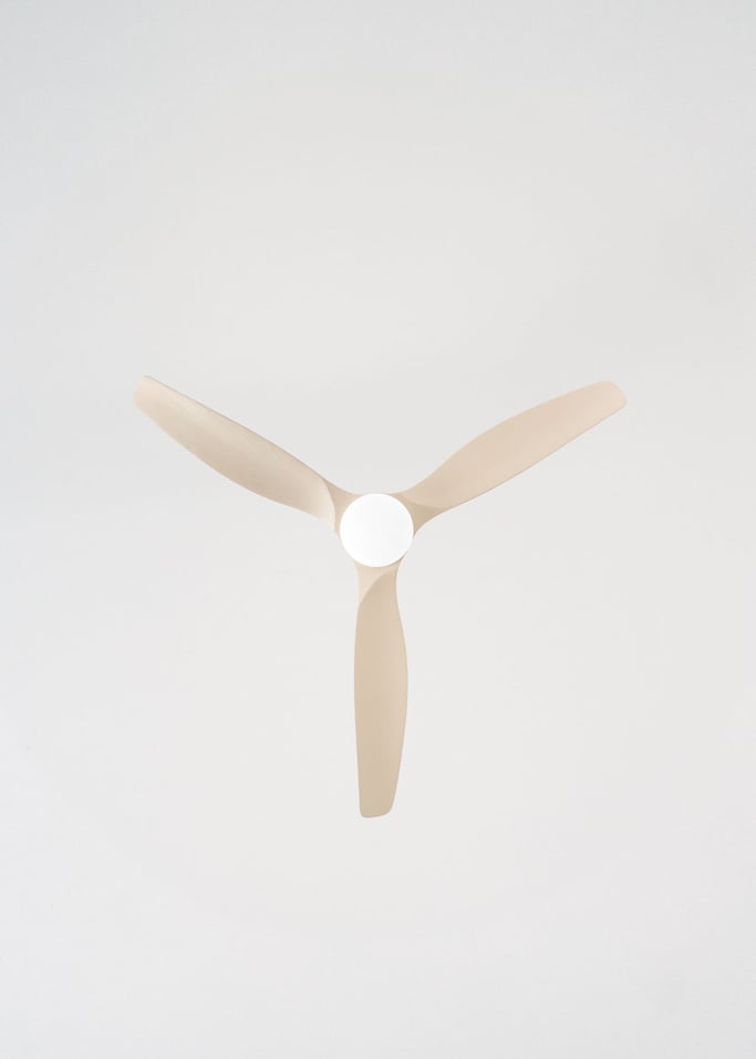 WIND CALM CUSTOM WOVEN - Leiser Deckenventilator 40W Ø132 cm aus 100 % Holz mit LED-Licht, Galeriebild 7