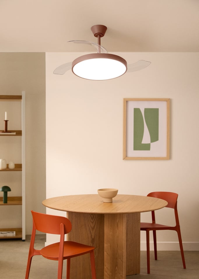 WIND CLEAR STUDIO - Deckenventilator 40W leise mit einziehbaren Flügeln und LED-Licht, verschiedene Größen, Galeriebild 3