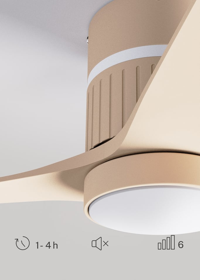 WIND LAYER - Leiser 40W-Deckenventilator Ø132 cm mit Ambiente-Beleuchtung, Galeriebild 7