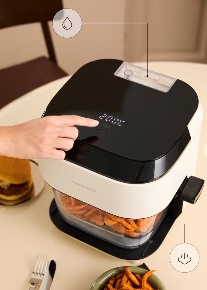 AIR FRYER STUDIO CRYSTAL LARGE - 6-Liter-Heißluftfritteuse aus Glas mit Sprühfunktion, Galeriebild 4