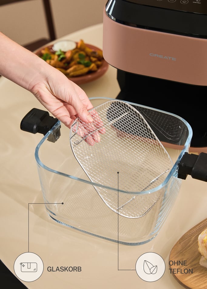 AIR FRYER STUDIO CRYSTAL LARGE - 6-Liter-Heißluftfritteuse aus Glas mit Sprühfunktion, Galeriebild 3
