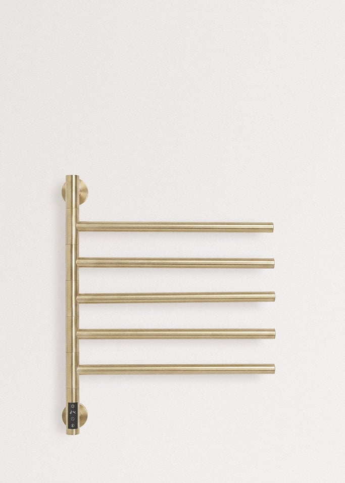 WARM TOWEL MINIMAL - Elektrischer Badheizkörper 80W mit 180° schwenkbaren Stangen, Galeriebild 2
