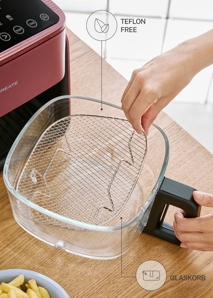 AIR FRYER STUDIO CRYSTAL - 4,2L Glas-Heißluftfritteuse mit optionalem Dampfgarer, Galeriebild 2