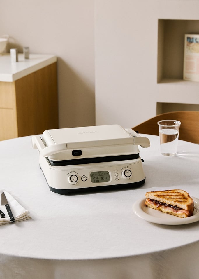 STONE GRILL ADVANCE - Multifunktions-Grill und Panini-Maker (2000 W), aufklappbar, mit abnehmbaren Platten, Galeriebild 1