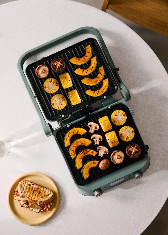 STONE GRILL ADVANCE - Multifunktions-Grill und Panini-Maker (2000 W), aufklappbar, mit abnehmbaren Platten, Galeriebild 3