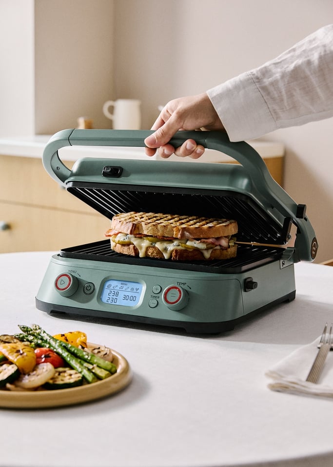 STONE GRILL ADVANCE - Multifunktions-Grill und Panini-Maker (2000 W), aufklappbar, mit abnehmbaren Platten, Galeriebild 2