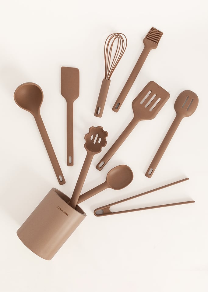 KITCHENWARE STUDIO - 9-teiliges nahtloses Küchenutensilien-Set aus Silikon, Galeriebild 7