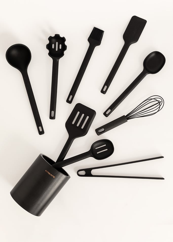 KITCHENWARE STUDIO - 9-teiliges nahtloses Küchenutensilien-Set aus Silikon, Galeriebild 7