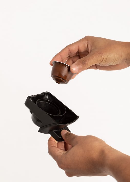 Adaptadores para cafetera multicápsula y café molido POTTS