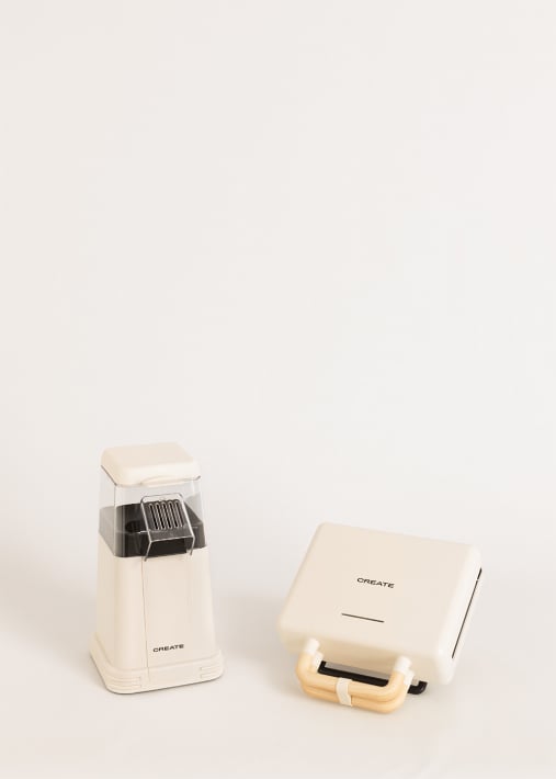 Pack POPCORN MAKER RETRO Palomitero +  STONE STUDIO Doble Sandwichera grill y gofrera
