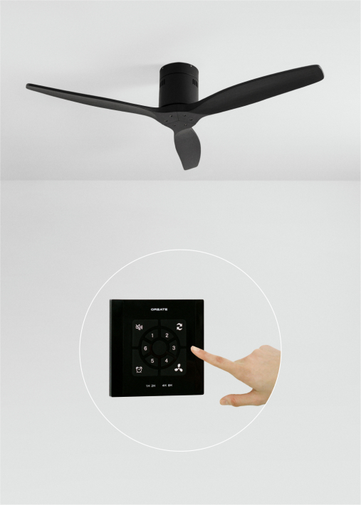 WIND CALM - Ventilador de techo 40W silencioso Ø132 cm 100% madera