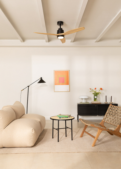 WIND STYLANCE - Ventilador de techo 40W silencioso Ø132 cm 100% madera