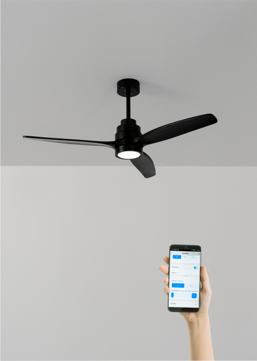 WIND STYLANCE - Ventilador de techo 40W silencioso Ø132 cm 100% madera