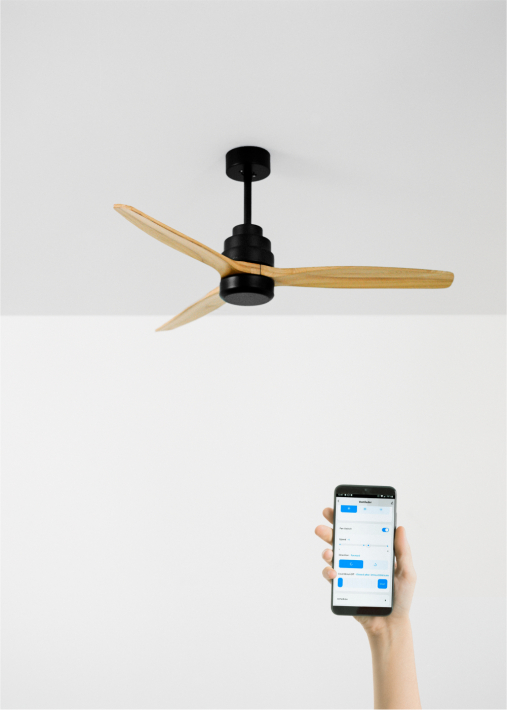 WIND STYLANCE - Ventilador de techo 40W silencioso Ø132 cm 100% madera