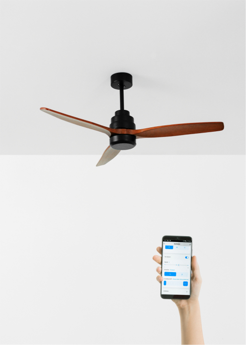 WIND STYLANCE - Ventilador de techo 40W silencioso Ø132 cm 100% madera