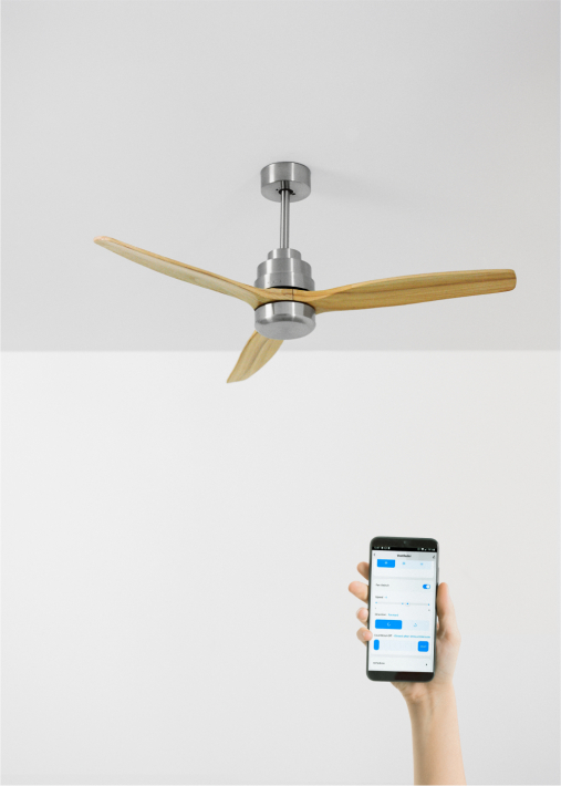 WIND STYLANCE - Ventilador de techo 40W silencioso Ø132 cm 100% madera