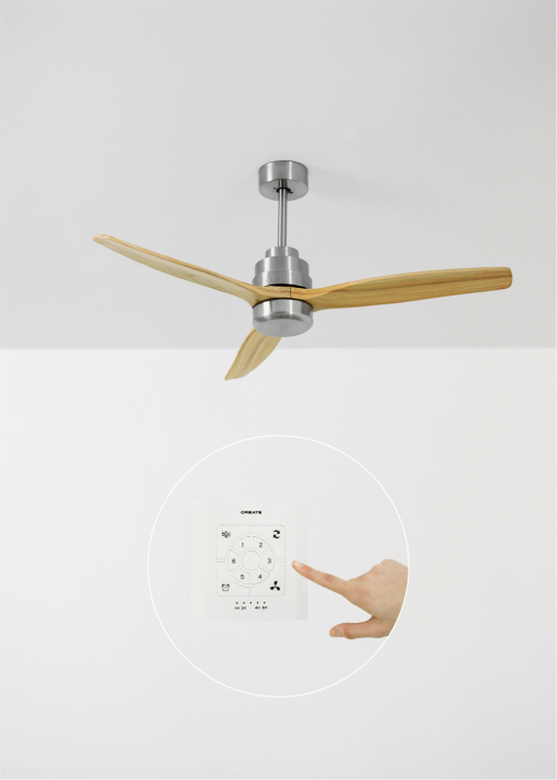 WIND STYLANCE - Ventilador de techo 40W silencioso Ø132 cm 100% madera