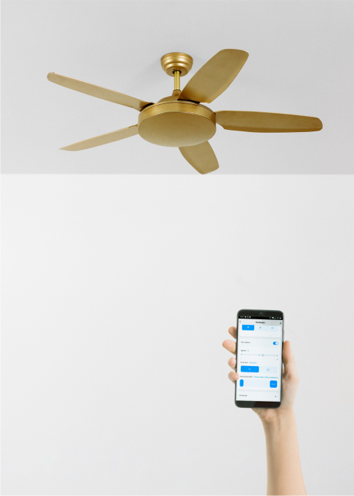 WIND FLAT - Ventilador techo 40W silencioso Ø132 cm