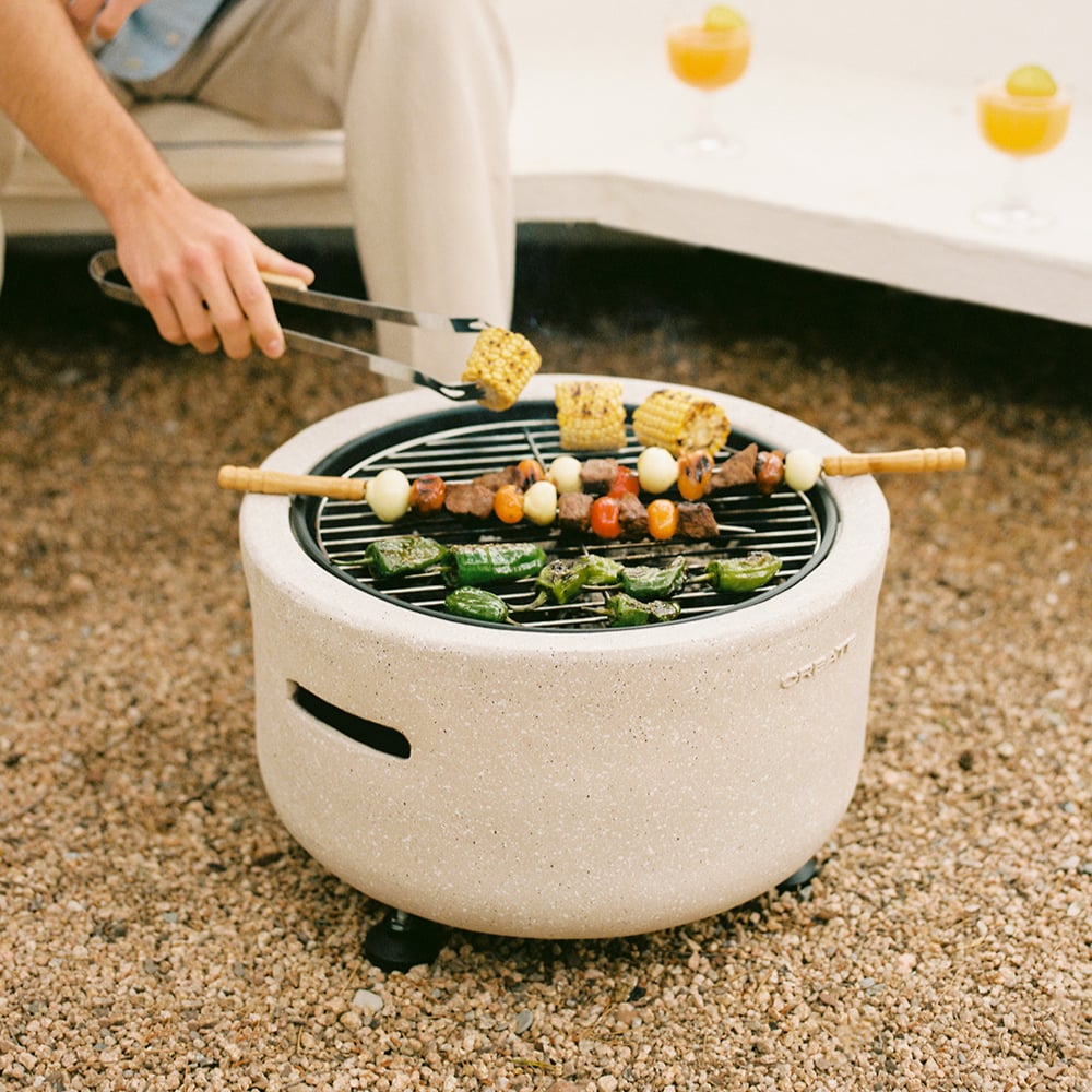 FIRE BOWL GRILL - Brasero Exterior Con Grill Exclusive