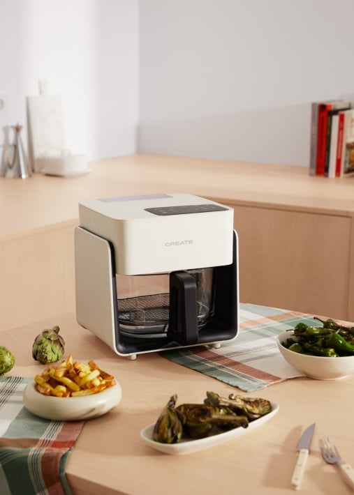AIR FRYER STUDIO CRYSTAL - Freidora de aire de cristal 4.2L con vaporizador opcional