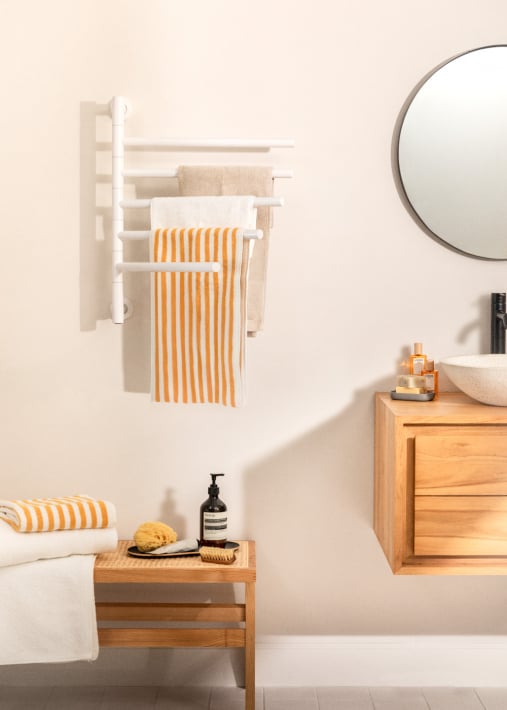 WARM TOWEL MINIMAL - Toallero eléctrico 80W con barras giratorias 180º