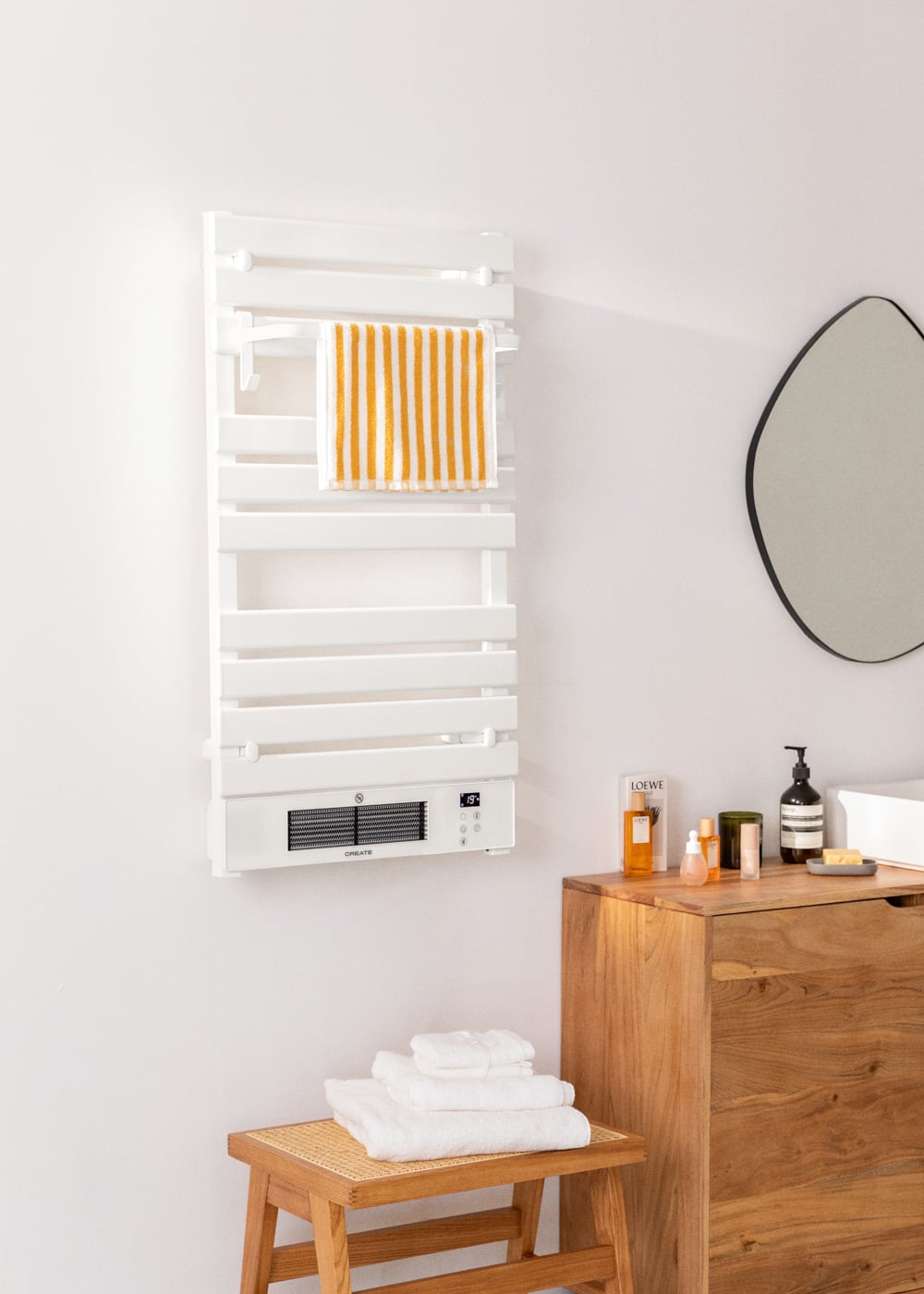 WARM TOWEL PRO - Toallero Eléctrico Con Calefactor Y WiFi 1500W Blanco