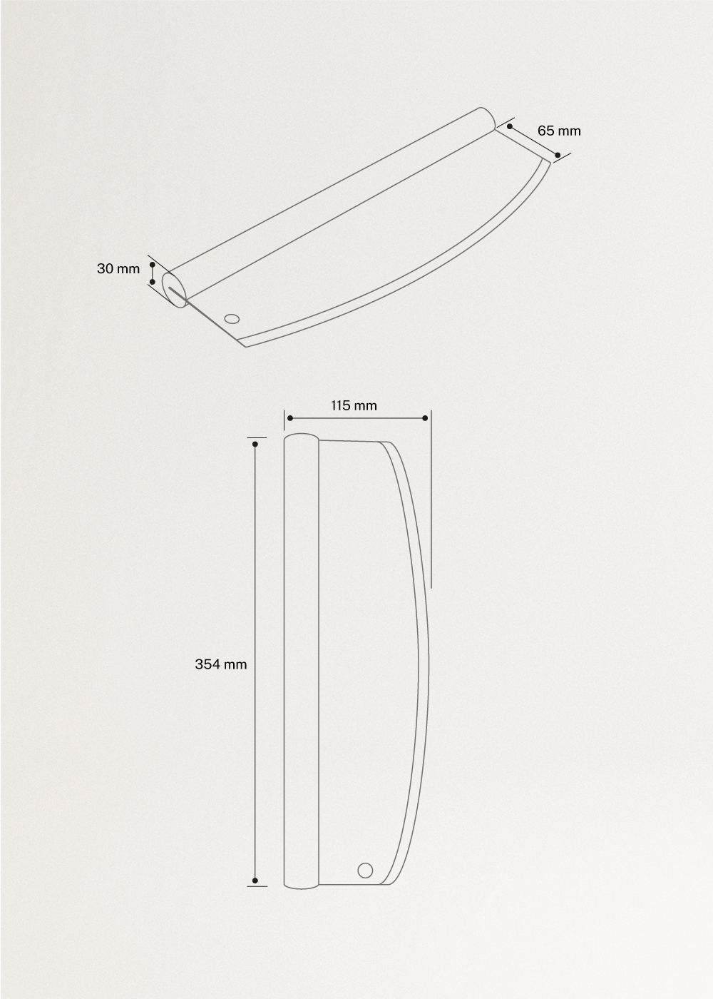 Utensilios para pizza, medidas foto vertical