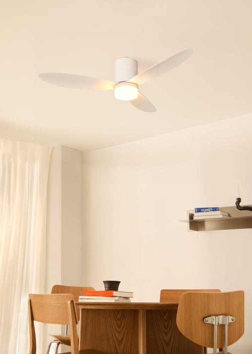 WIND LITE - Ventilador de techo 40W silencioso Ø132 cm apto para interior y exterior