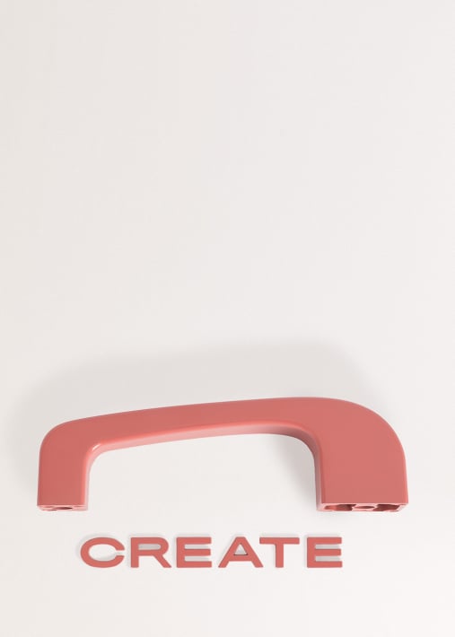 Set tirador y logo para FRIDGE RETRO