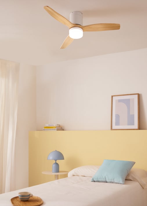 WIND CALM - Ventilador de techo 40W silencioso con aspas de ABS técnico varios tamaños