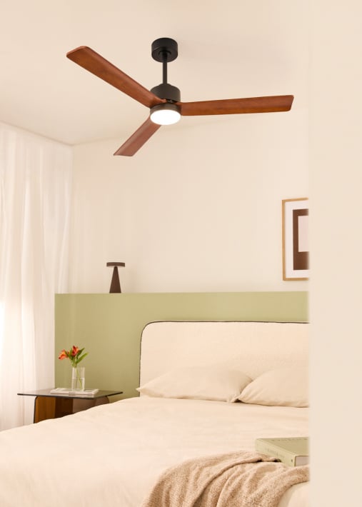 WIND MODERN - Ventilador de techo 40W silencioso con luz LED varios tamaños