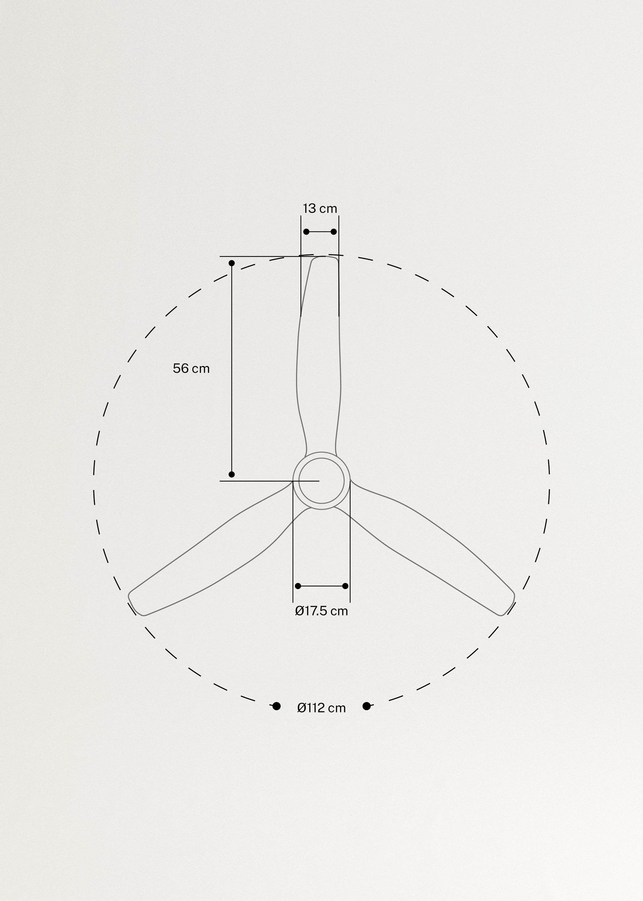 WIND STYLANCE - Ventilador de techo 40W silencioso 100% madera varios tamaños, medidas foto vertical