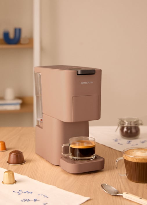 THERA STUDIO - Cafetera multicápsula express y café molido