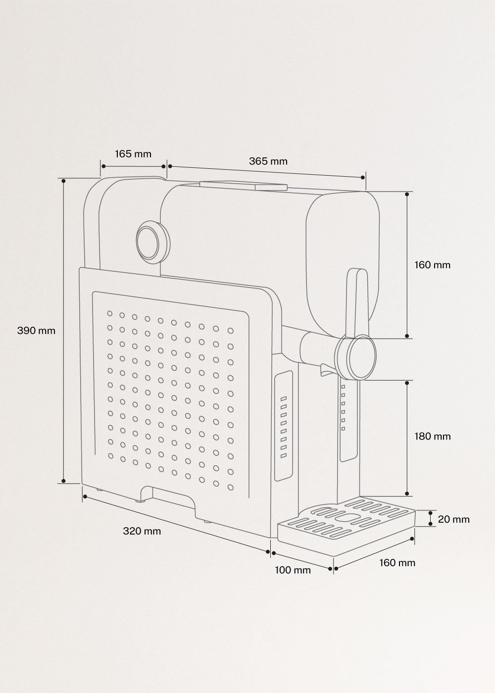 SLUSH MAKER - Máquina de granizados y bebidas heladas 2.6L, medidas foto vertical