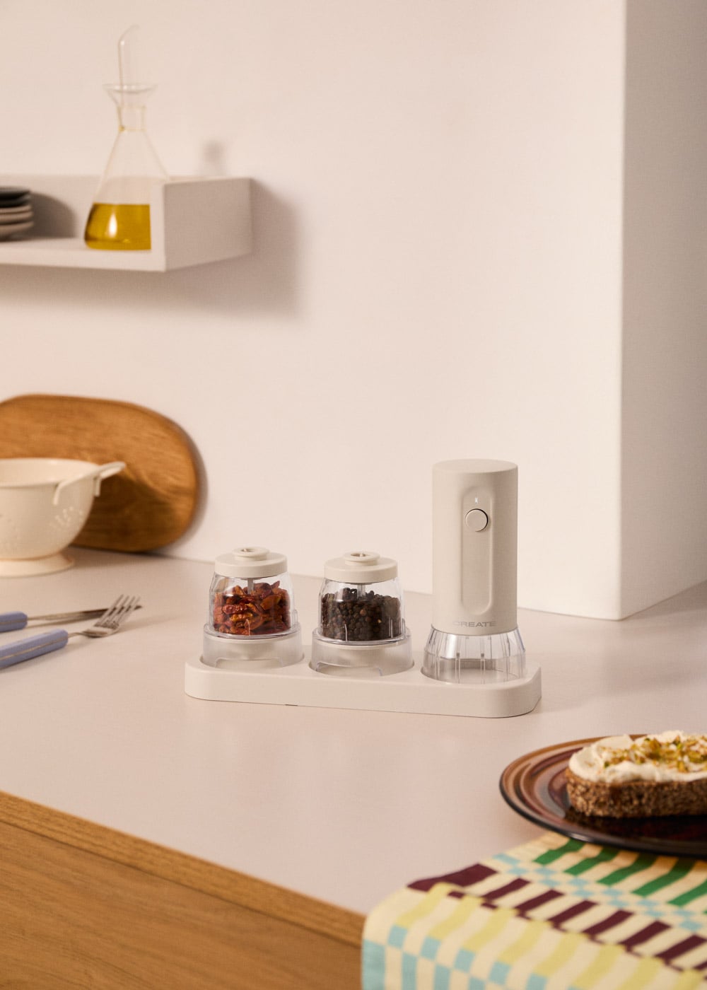 Molinillo De Especias Tupperware Allegra C160: Fresco, Ajustable Y En Blanco - Muela Tu Especia En El Momento
