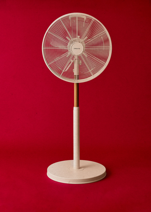 AIR STAND WOOD - Ventilador de pie oscilante 50W estilo retro