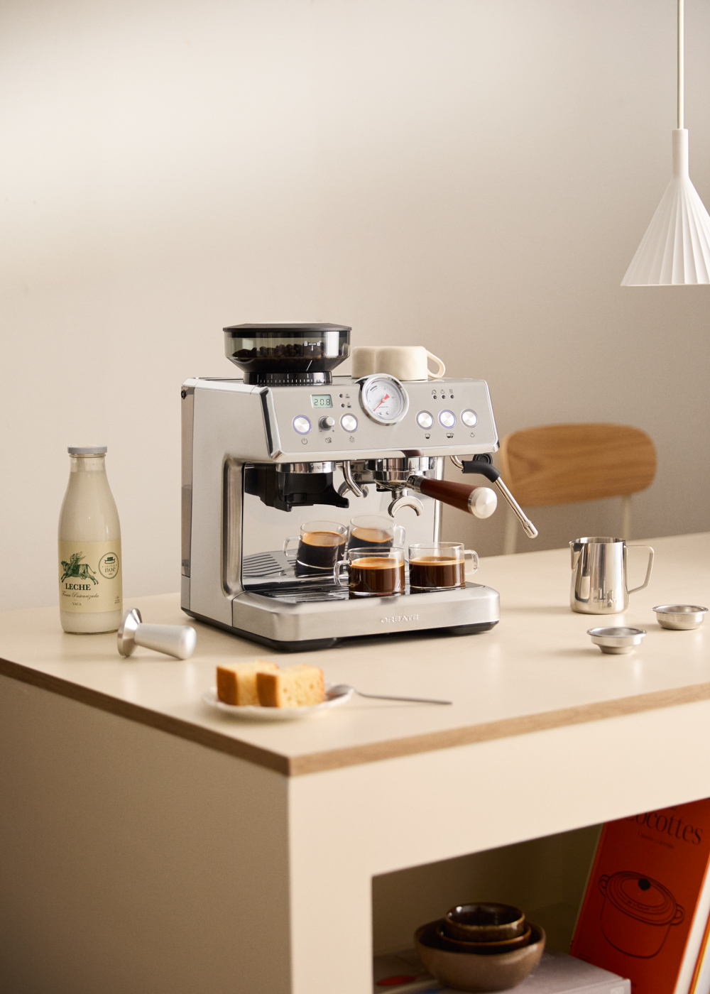 THERA CLASSIC ADVANCE - Cafetera Express Semiautomática Con Vaporizador Acero Inoxidable