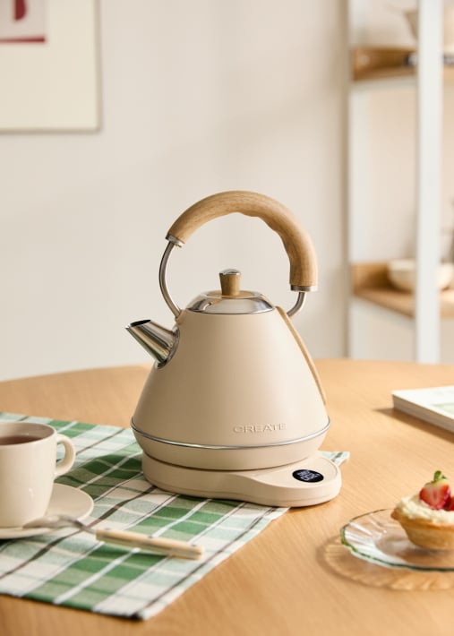 KETTLE RETRO PRO - Hervidor eléctrico de 1 L con control de temperatura