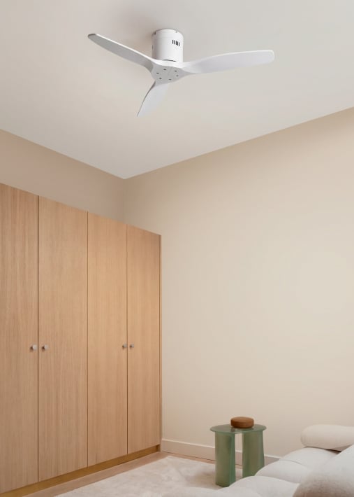 WIND CALM NATURAL WOOD - Ventilador de techo 40W silencioso 100% madera