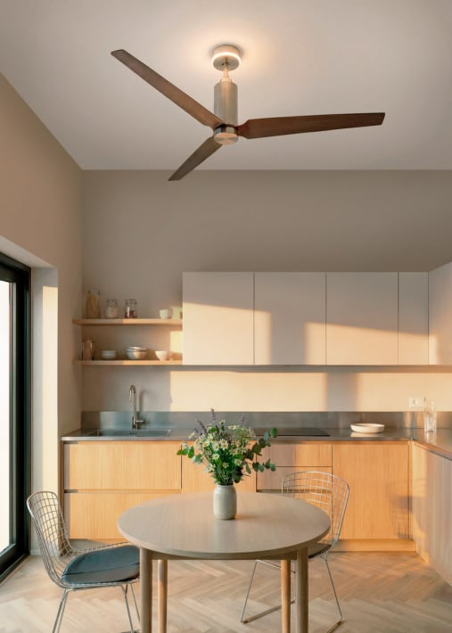 WIND FORMA - Ventilador de techo 45W silencioso Ø152 cm con luz ambiental opcional