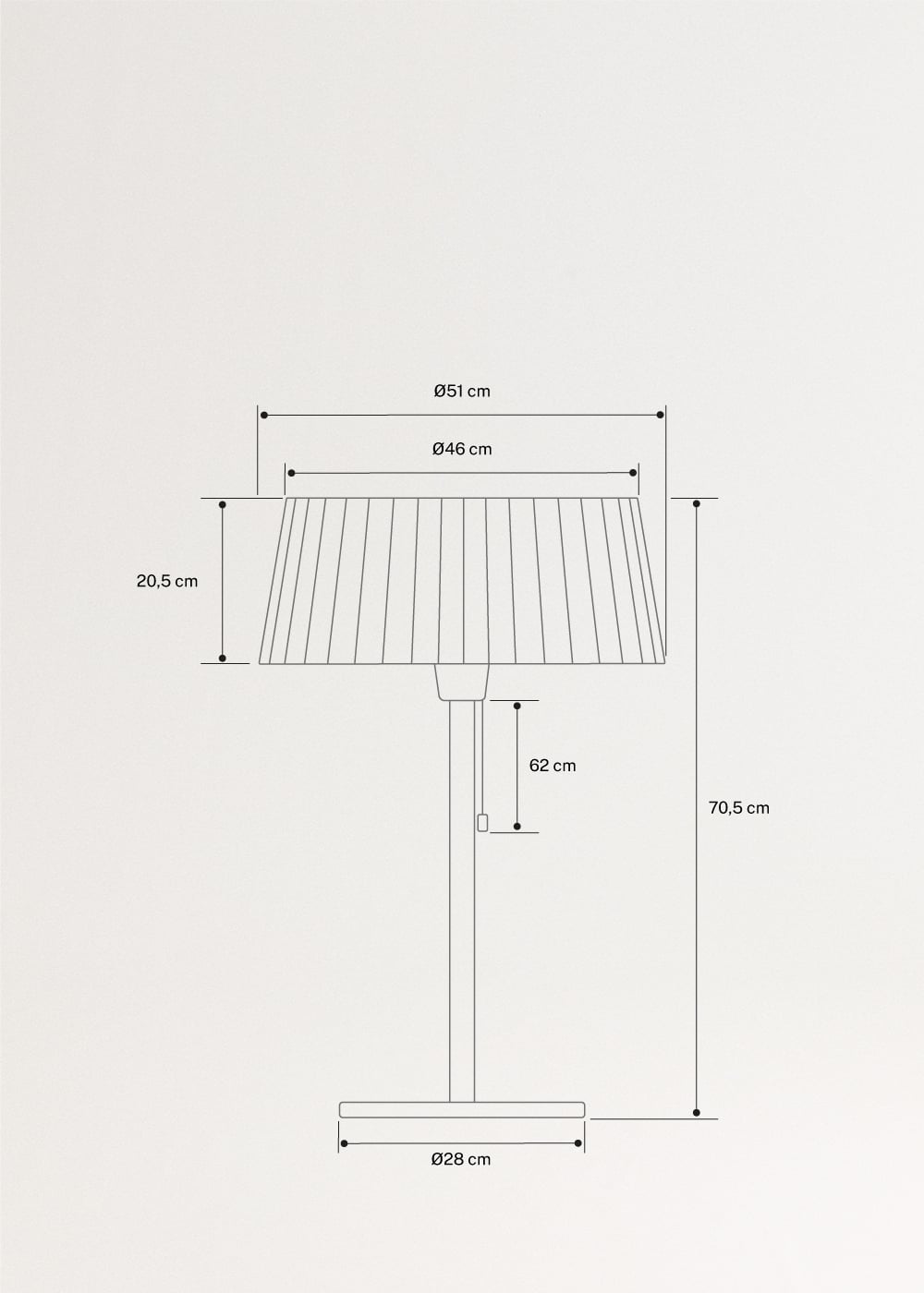 PATIO HEATER COMPACT - Estufa de infrarrojos para terrazas y exteriores, medidas foto vertical