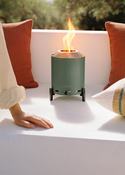 FIRE PIT COMPACT - Brasero de sobremesa 1.5kW exterior de pellets sin humo